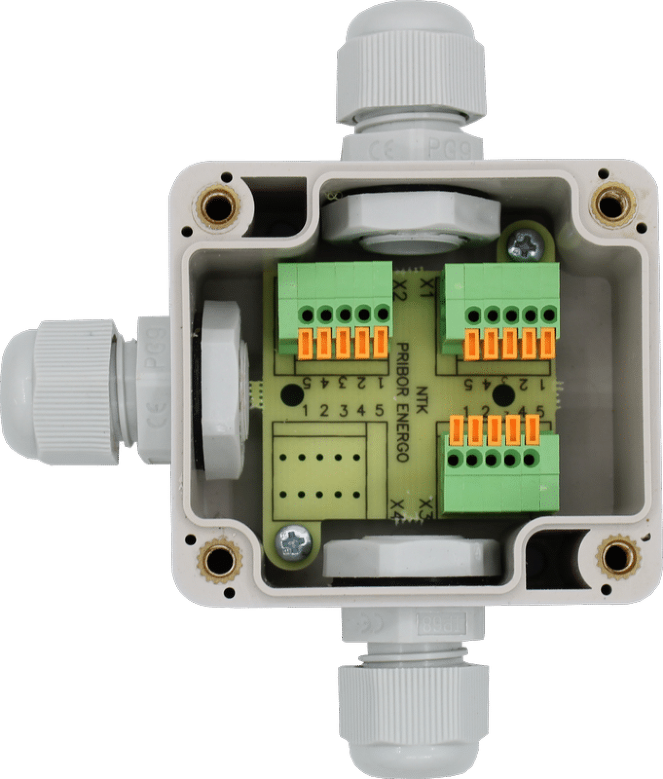 Разветвители интерфейса ПР-3СР RS-485 с установленными терминаторами 120 Ом.